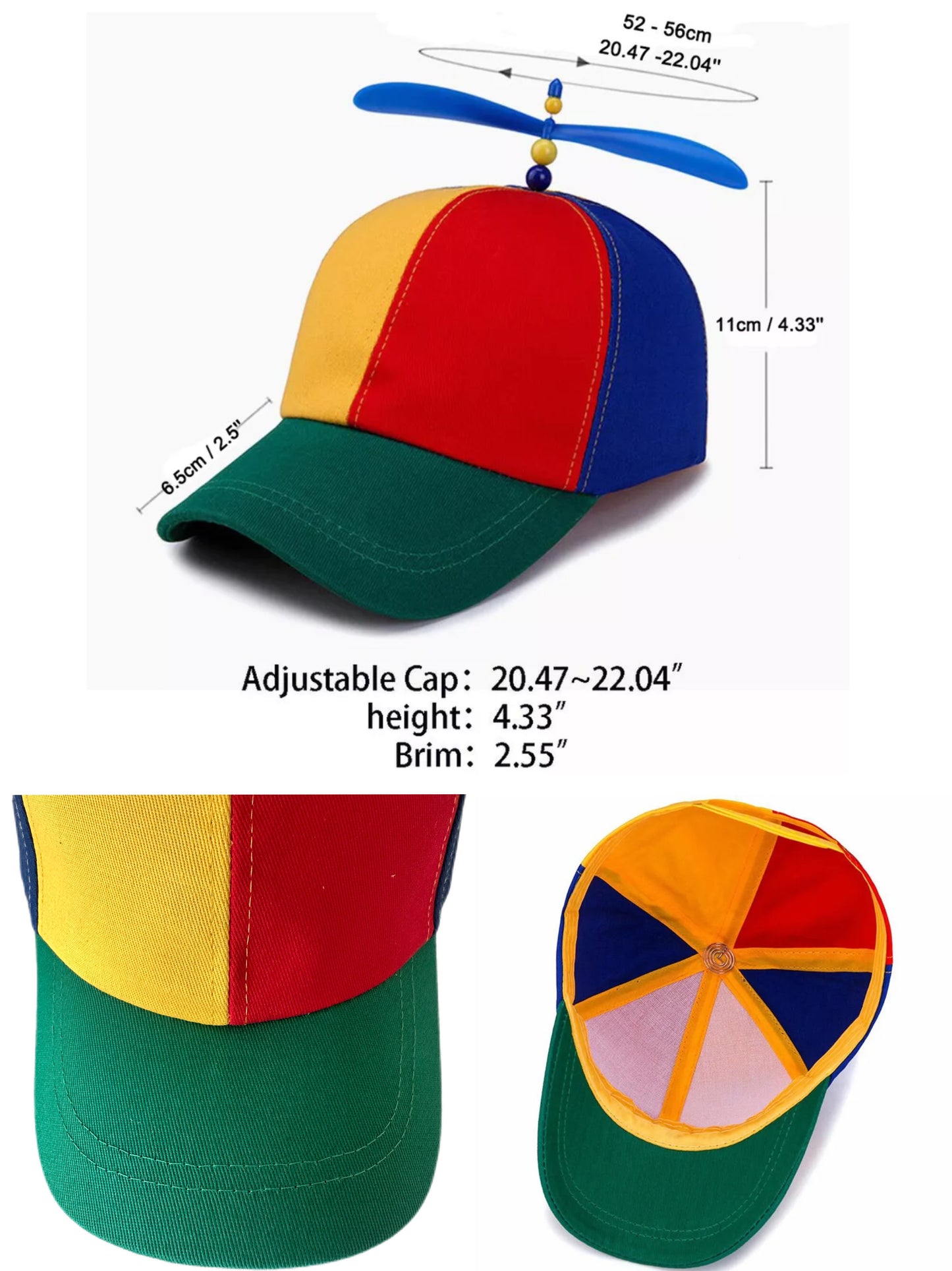 Unisex Adjustable Propeller Hat