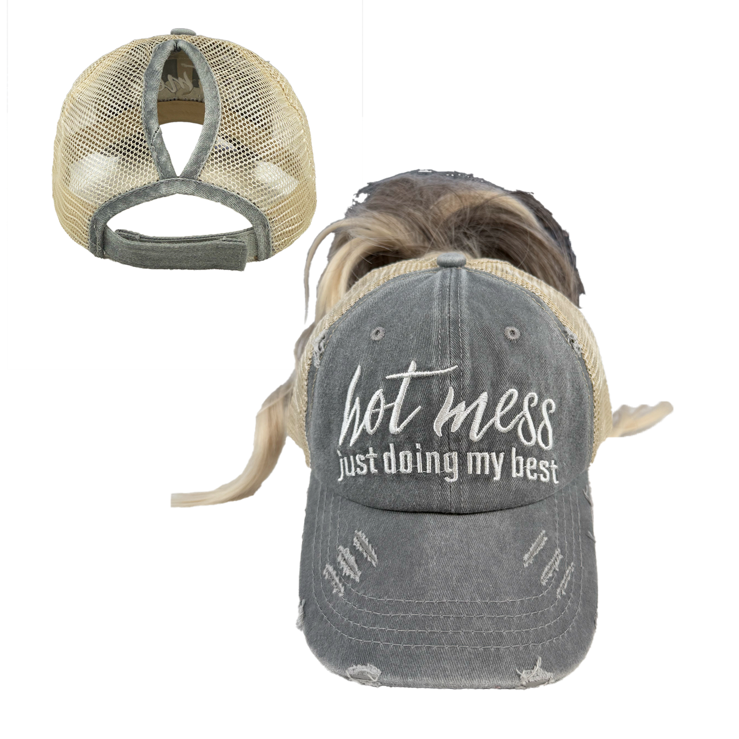 Ponytail Baseball Cap for Women