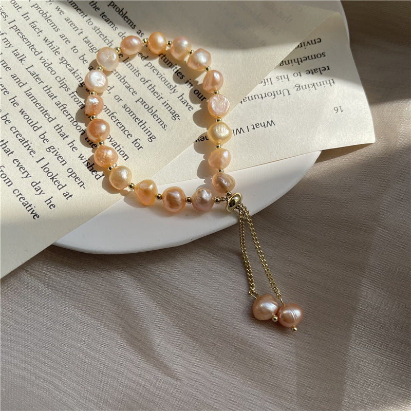 Natural Baroque Freshwater Pearl Adjustable Bracelet