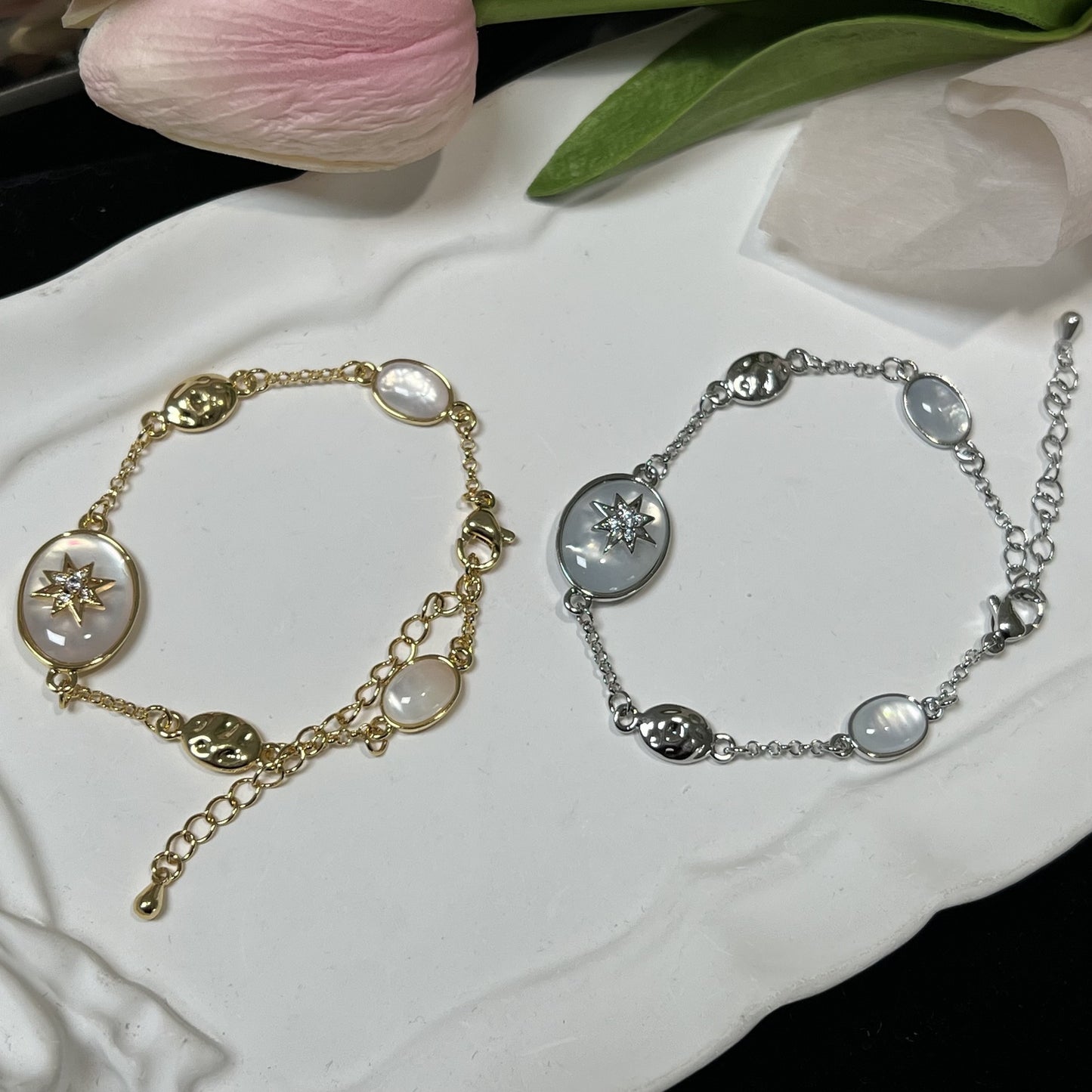 Eight-pointed Star Zircon Necklace