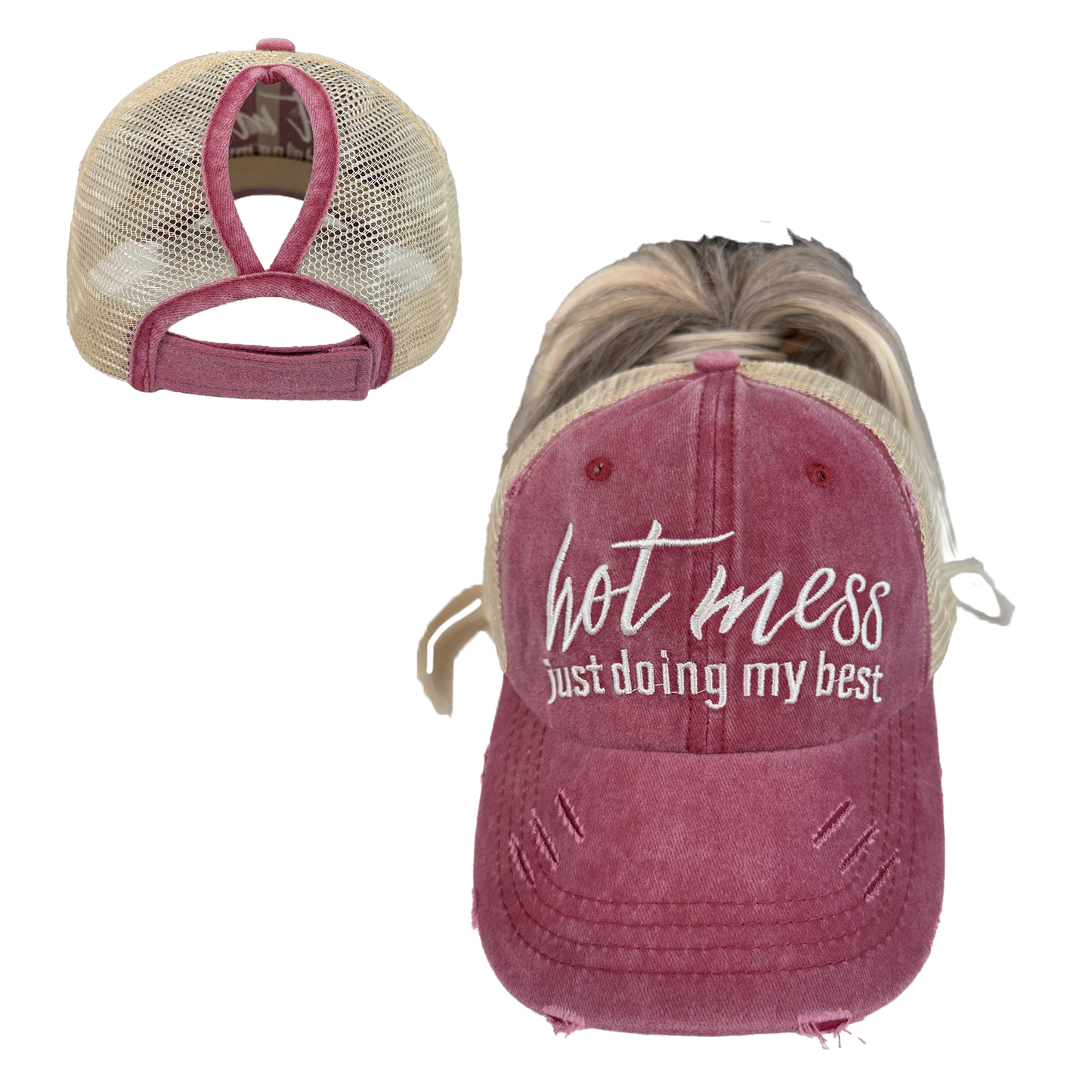 Ponytail Baseball Cap for Women