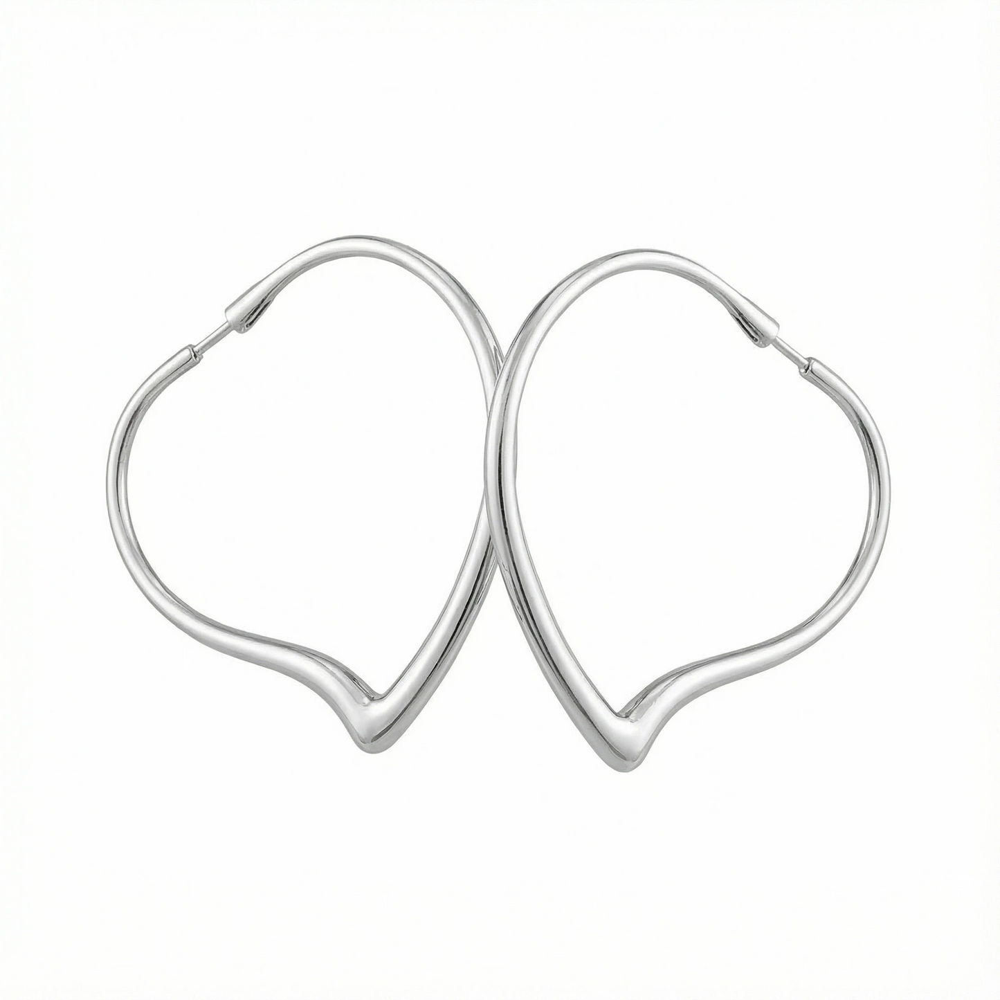 Gold-plated Irregular Heart-shaped Hoop Earrings